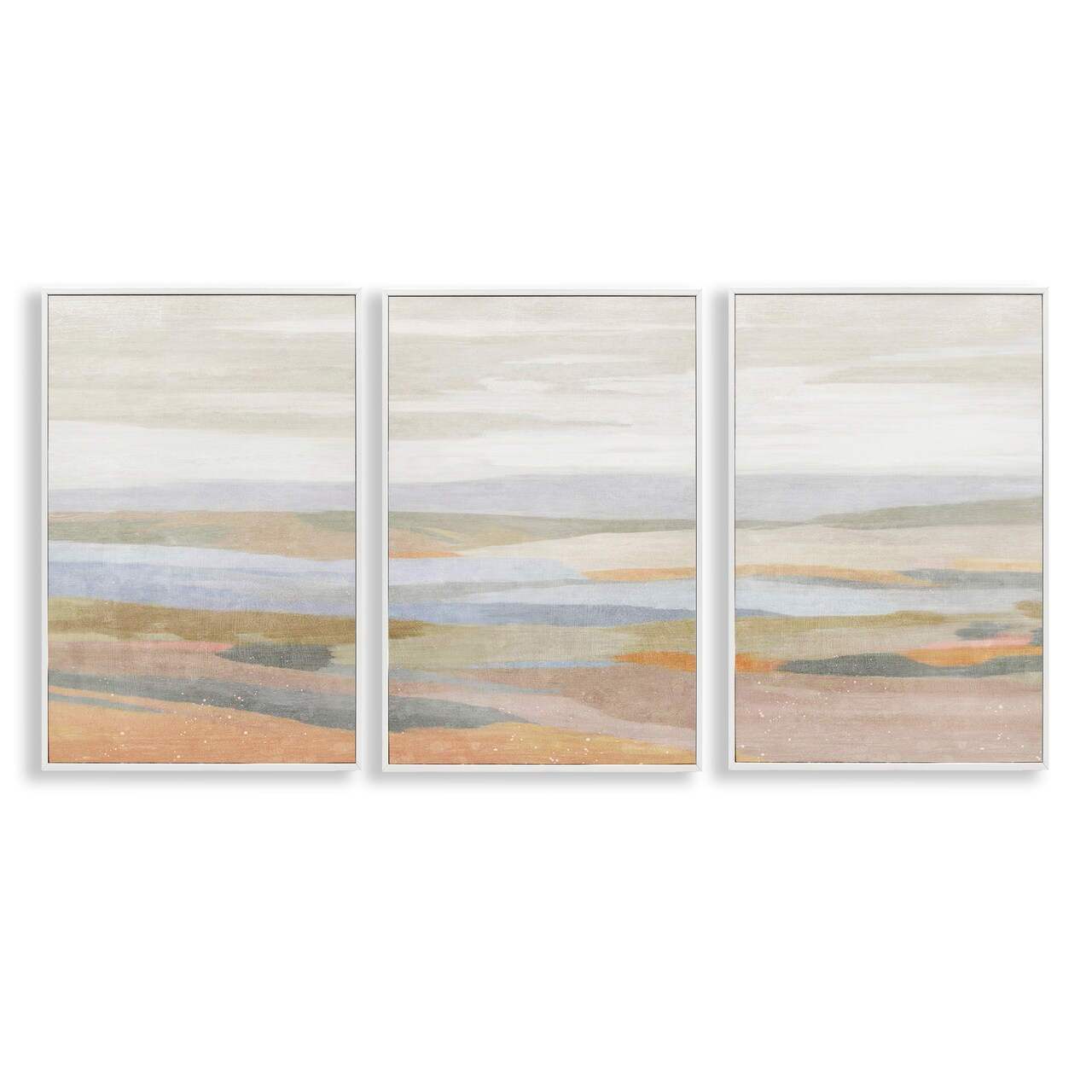 Stupell Industries Beachy Mellow Landscapes 3pc Framed Giclee Wall Art Set Design by Suzanne Nicoll